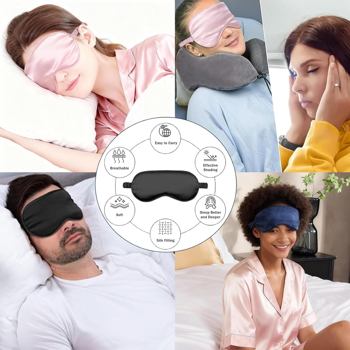 Satin Sleep Mask 12-Pack
