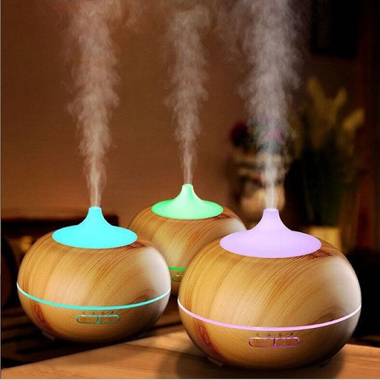 Wood-grain essential oil diffuser
