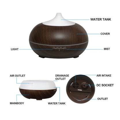 Wood-Grain Essential Oil Diffuser