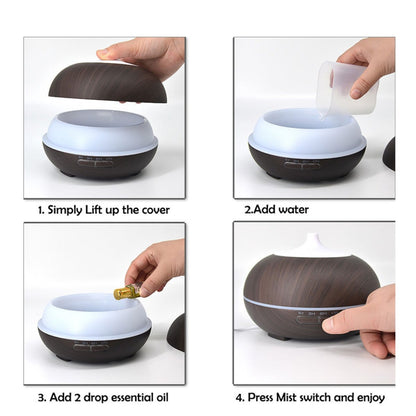 Wood-Grain Essential Oil Diffuser