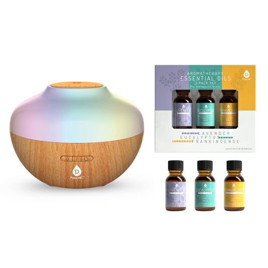 Ultrasonic diffuser and essential oil gift set
