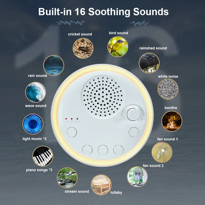 Compact Sound Machine: 16 Calming Sounds