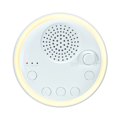 Compact sound machine with 16 calming sounds